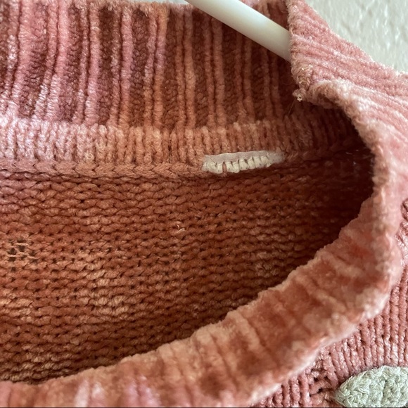 Vintage Pink Grandma Chenille Sweater Size Small - Picture 3 of 7